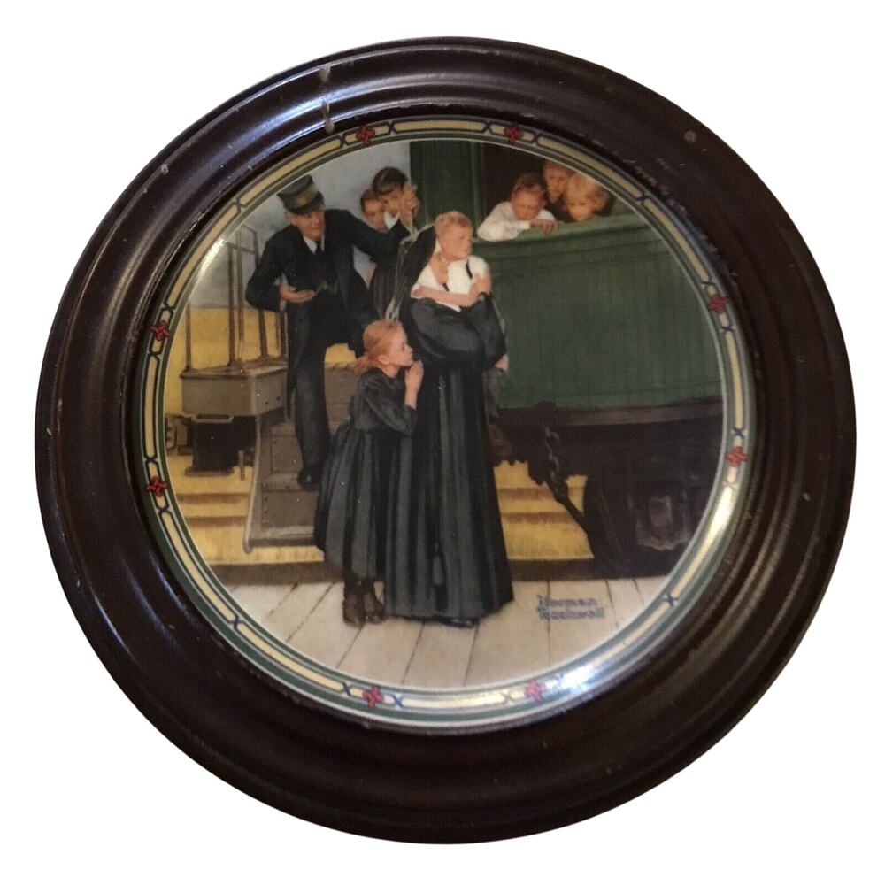 An Orphans Hope Norman Rockwell Collectible Plate Framed Foster Care Gift